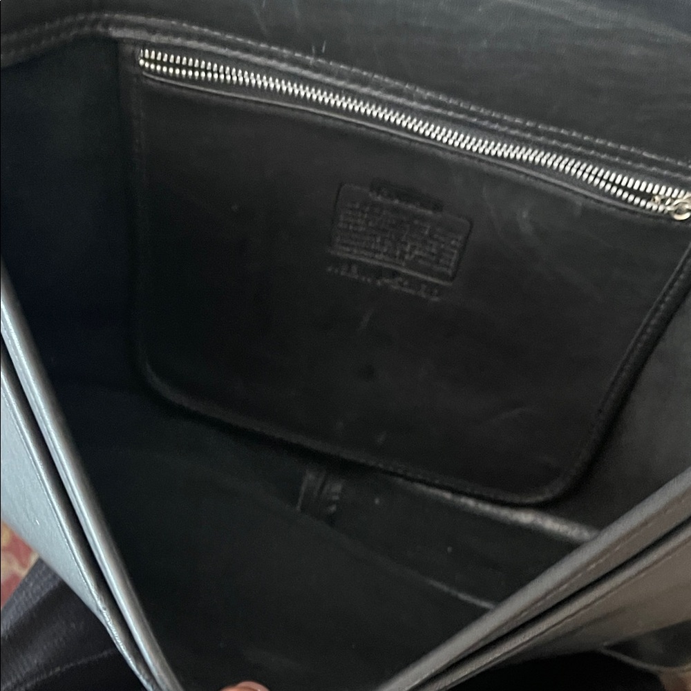 Classic Black Leather Satchel Bag - Picture 12 of 14